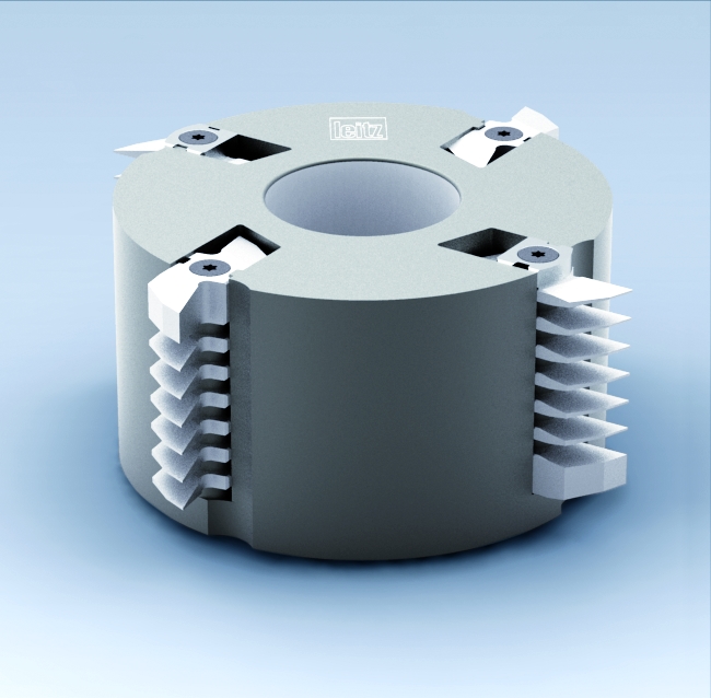 Клинозъбна фрезова глава със сменяеми HW ножове - Profile 2, ZL 10/11 mm