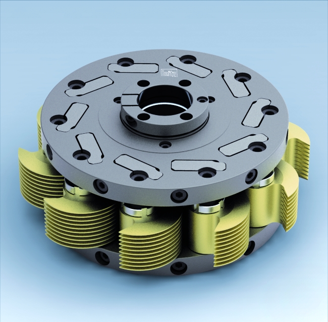 Хидро клинозъбна фрезова глава TurboHawk със заоблени ножове ZL 10/11 mm, TG 3.8 mm